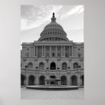 Capitol Fountain B&W Poster