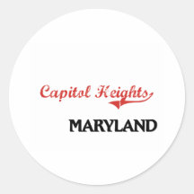 Capitol Heights Maryland City Classic Round Sticker