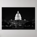 Capitol Night B&W Print