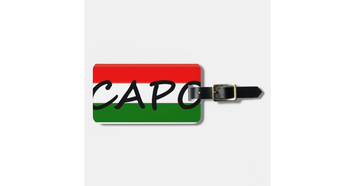 CAPO, capo means BOSS! in italian and spanish, Tag For Luggage Zazzle