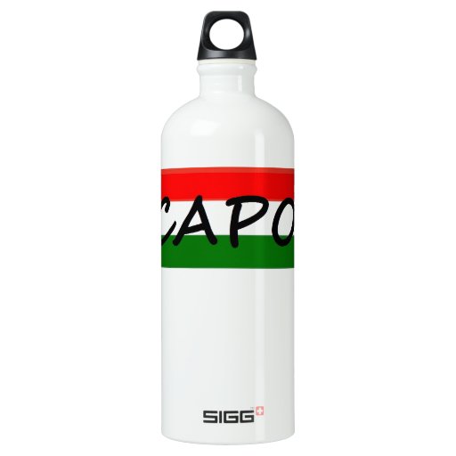 CAPO, capo means BOSS! in italian and spanish, Water Bottle Zazzle