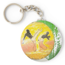 capoeira ginga axe keychain