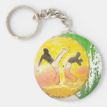 capoeira ginga axe keychain