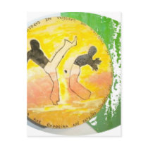 capoeira ginga axe post cards