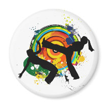 capoeira silhouette magnets