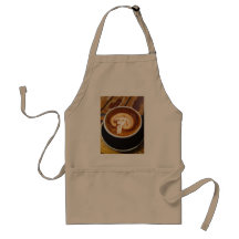 Cappacino coffee cup figure design apron