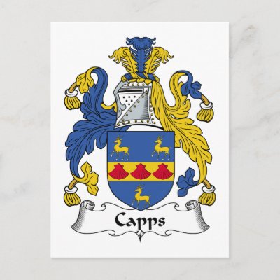 Capps Family Crest Post Cards by coatsofarms