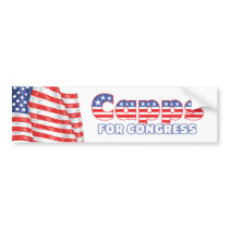 Capps for Congress Patriotic American Flag Design Bumper Sticker