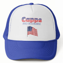 Capps for Congress Patriotic American Flag Design Trucker Hat