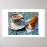 Cappuccino and Baguette Print