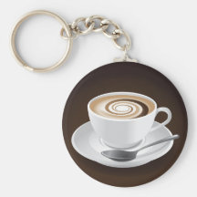 Cappuccino With Swirl Key Chains