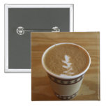 Cappuccino with tree design in foam pin