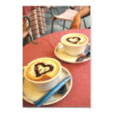 Cappucino in Cortona Italy Italian Cafe Hearts posters