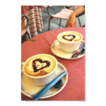 Cappucino in Cortona Italy Italian Cafe Hearts posters by BellaRossini Cappucino in Cortona Italy Italian Cafe Hearts posters
