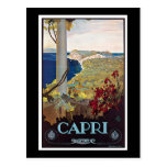 Capri, Italy Vintage Travel Poster Postcard