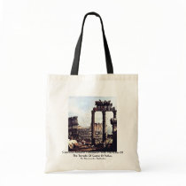 Capriccio Romano Colosseum  By Bernardo Bellotto Canvas Bags