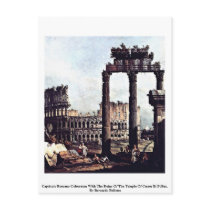 Capriccio Romano Colosseum  By Bernardo Bellotto Postcard
