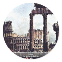 Capriccio Romano Colosseum  By Bernardo Bellotto Sticker