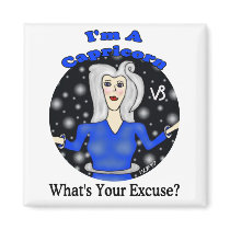 Capricorn Excuse Magnet by Victoreeah Capricorn Excuse Magnet