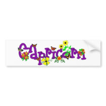 Capricorn Flowers Bumper Sticker