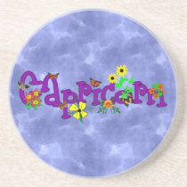 Capricorn Flowers coasters