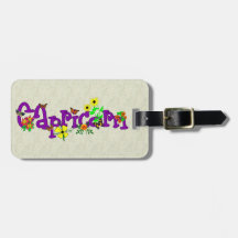 Capricorn Flowers Luggage Tag