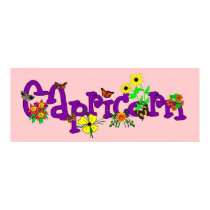 Capricorn Flowers posters