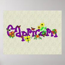 Capricorn Flowers Posters