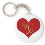 Capricorn Heart Symbol Keychain