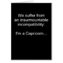 Capricorn Incompatibility cards