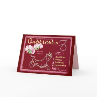 Capricorn Birthday Card