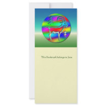 Capricorn Rainbow Goat Zodiac Star Sign Bookmark Custom Rack Card