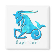 Capricorn Sign Square Magnet