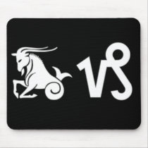 Capricorn with Symbol mousepads