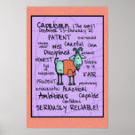 capricorn wordcloud poster