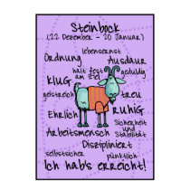 capricorn wordcloud shirt - Steinbock