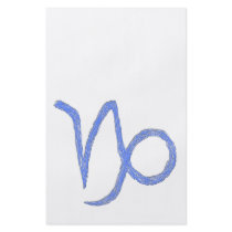 Capricorn. Zodiac Astrological Sign. Blue. Full Color Flyer