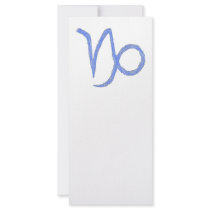 Capricorn. Zodiac Astrological Sign. Blue. Rack Cards
