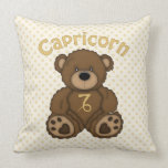 Capricorn Zodiac Astrology Bear Throw Pillows