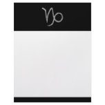 Capricorn. Zodiac Astrology Sign. Black. Letterhead Template