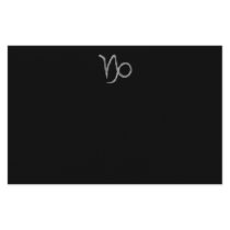 Capricorn. Zodiac Astrology Sign. Black. Custom Stationery