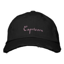 Capricorn Zodiac Embroidered Cap / Hat Embroidered Baseball Caps
