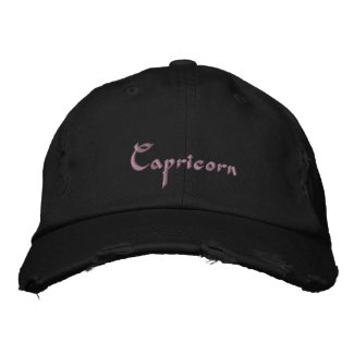 Capricorn Zodiac Embroidered Cap / Hat