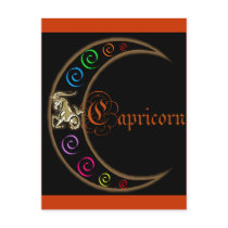 Capricorn Zodiac Moon postcards by Art_by_Maria Capricorn Zodiac Moon postcards