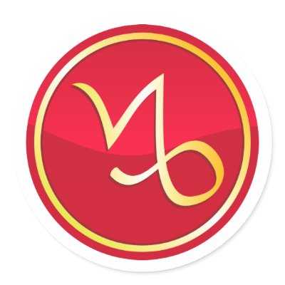 Capricorn - Zodiac Signs Round Stickers by EveStock