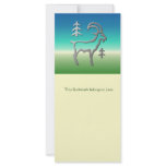 Capricorn Zodiac Star Sign In Silver Bookmark Customized Rack Card