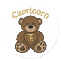 Capricorn Zodiac Teddy Bear stickers