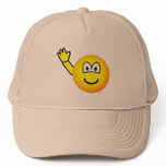 Bye emoticon waving  caps_and_hats