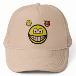 Angel and devil on shoulder smile   caps_and_hats
