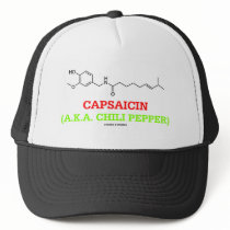 Capsaicin (A.K.A Chili Pepper) Chemical Molecule hats by wordsunwords Capsaicin (A.K.A Chili Pepper) Chemical Molecule hats